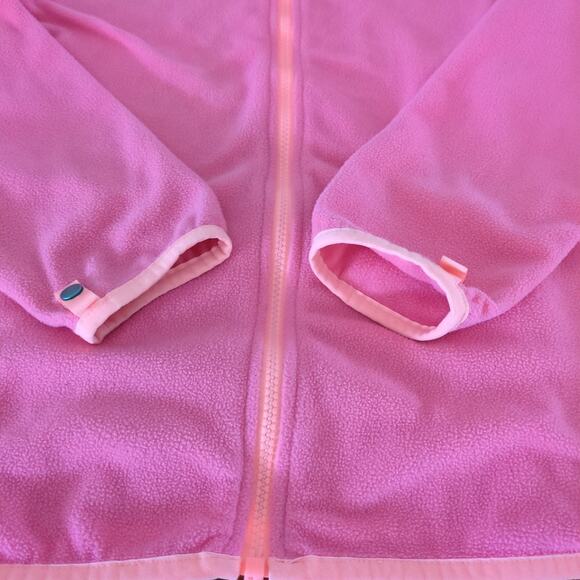 The North Face Jacket Girl's Large Pink Fleece Full Zip &  Pockets Mock Neck EUC - Picture 4 of 8